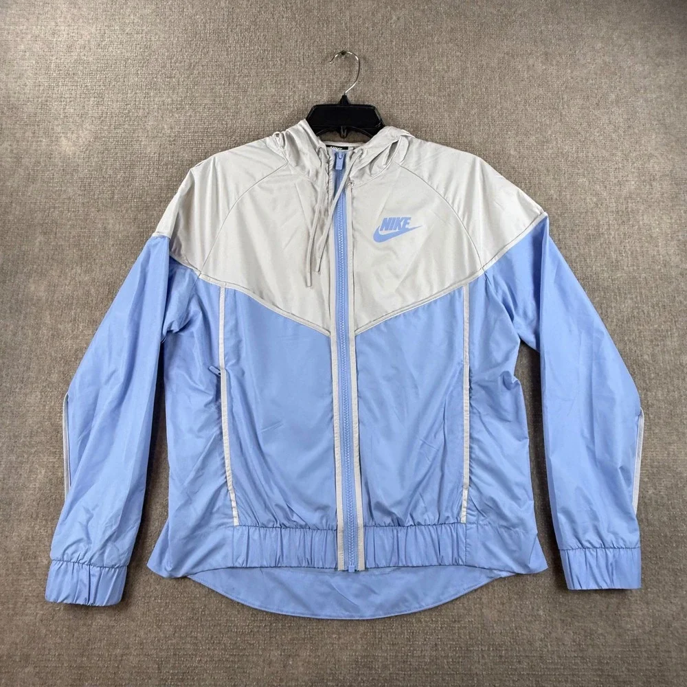 Nike Sportswear Windrunner Hooded Jacket Blue Grey 883495-450 Womens Medium